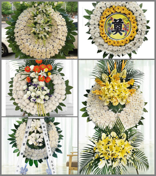 湖北孝感市安陆市辛榨乡菱湖村花圈速递